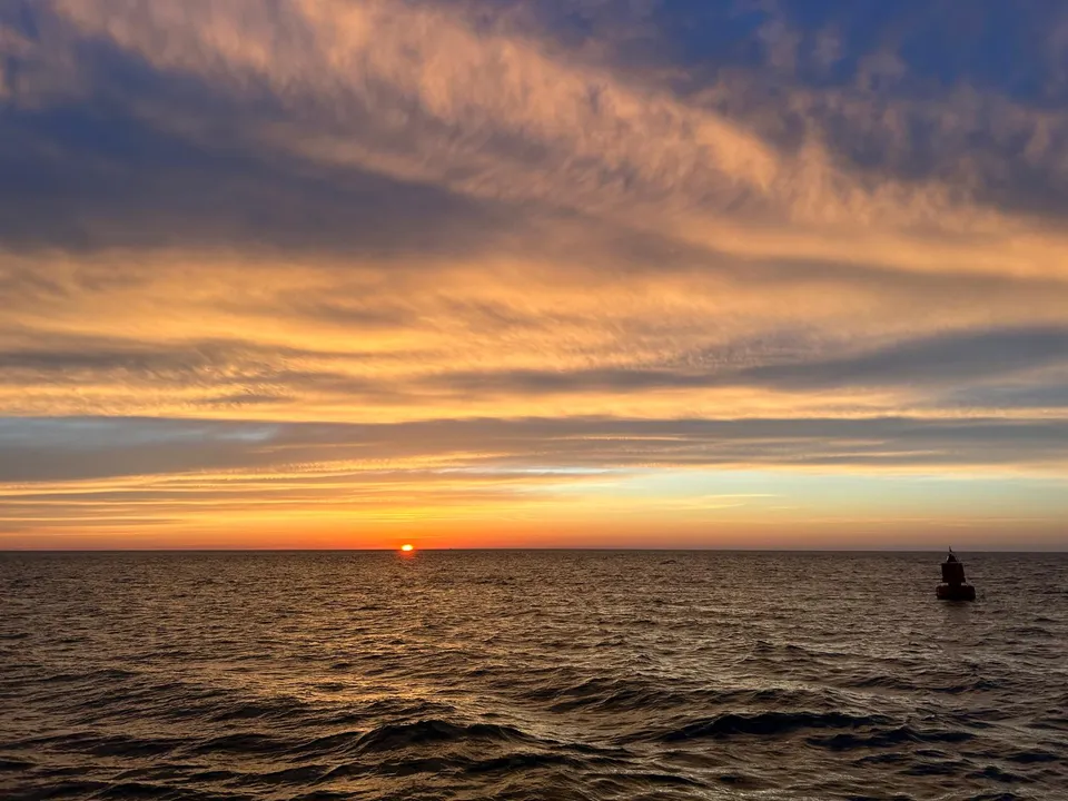 Sonnenuntergang über dem Wattenmeer